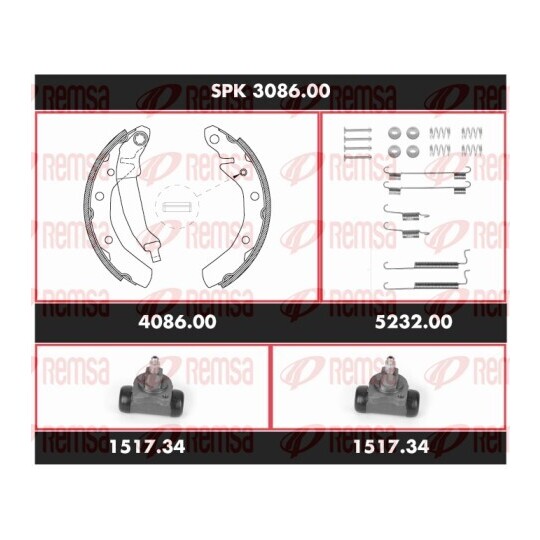 SPK 3086.00 - Brake Kit, drum brake 