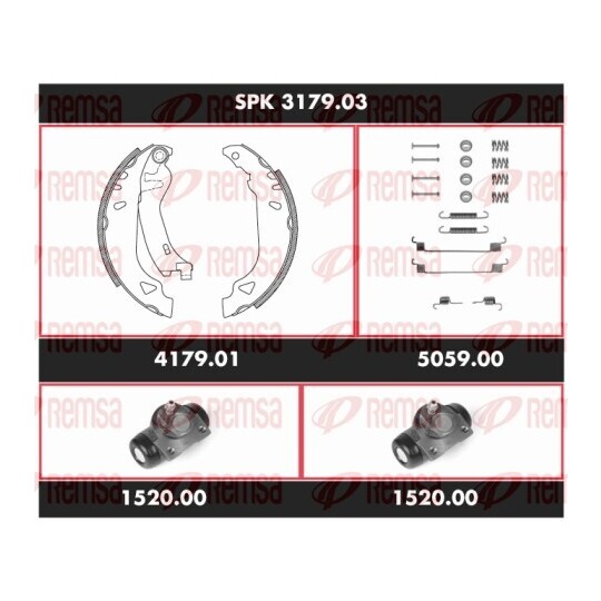 SPK 3179.03 - Brake Kit, drum brake 