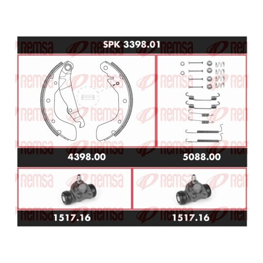 SPK 3398.01 - Brake Kit, drum brake 