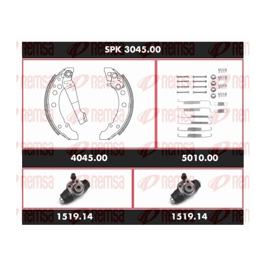 SPK 3045.00 - Brake Kit, drum brake 