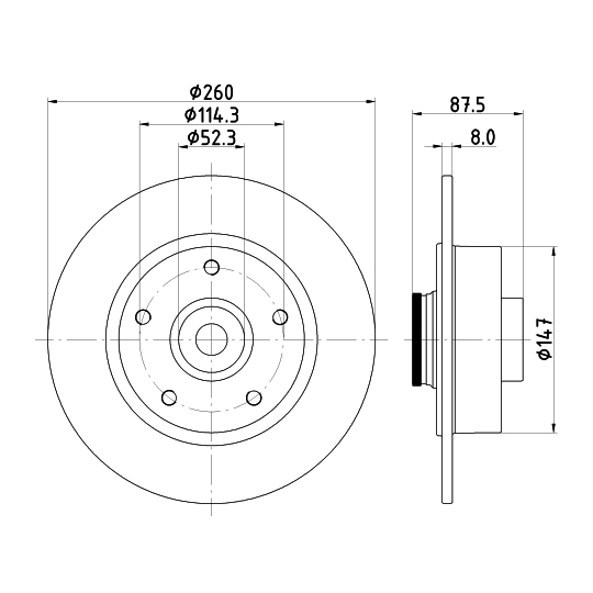 8DD 355 129-871 - Bromsskiva 