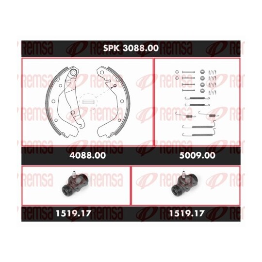 SPK 3088.00 - Jarrukenkäsarja, rumpujarru 