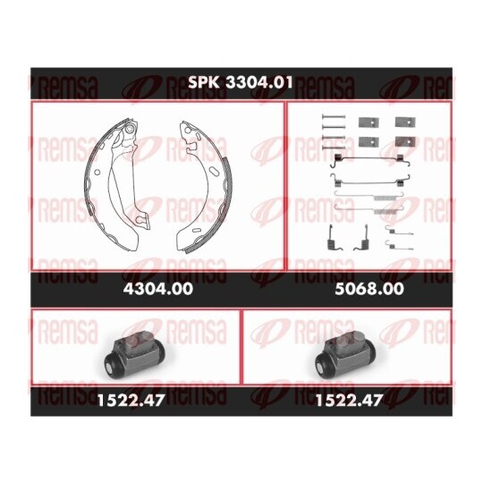 SPK 3304.01 - Brake Kit, drum brake 