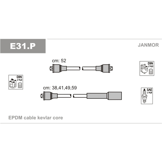 E31.P - Ignition Cable Kit 