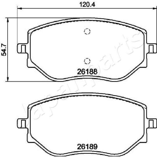 PA-0550AF - Brake Pad Set, disc brake 