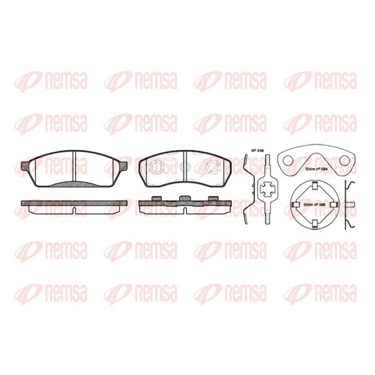 0488.00 - Brake Pad Set, disc brake 