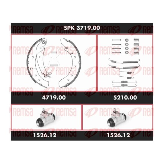 SPK 3719.00 - Brake Kit, drum brake 