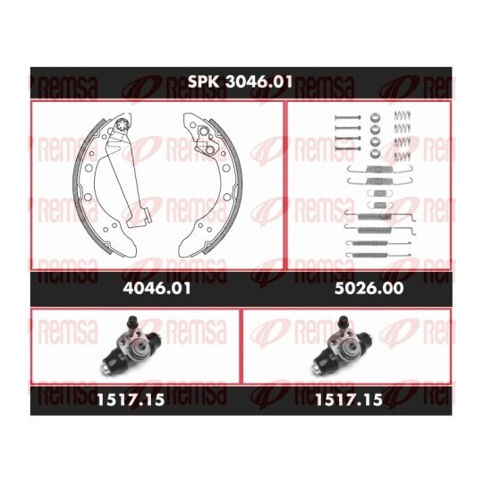 SPK 3046.01 - Pidurikomplekt,trummelpidur 