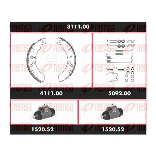 3111.00 - Brake Kit, drum brake 