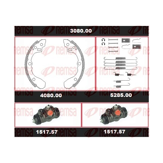 3080.00 - Brake Kit, drum brake 