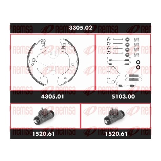 3305.02 - Brake Kit, drum brake 