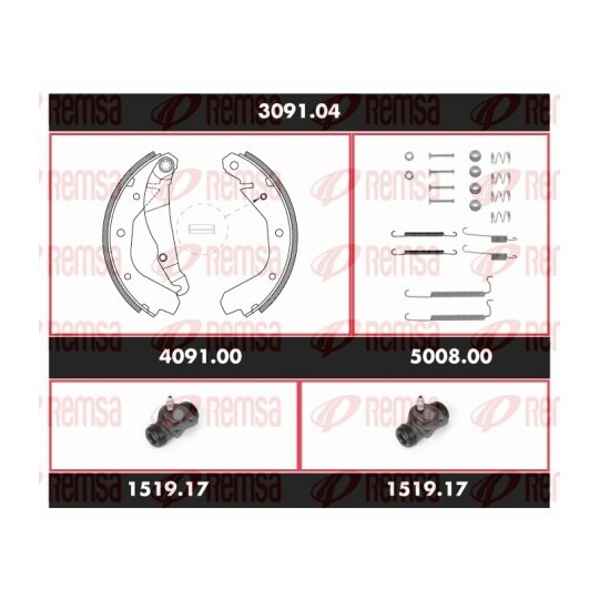 SPK 3091.04 - Brake Kit, drum brake 