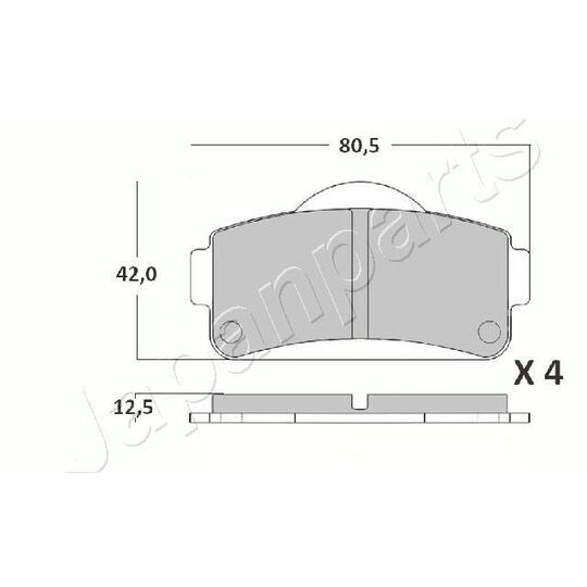 PA-MC03 - Brake Pad Set, disc brake 