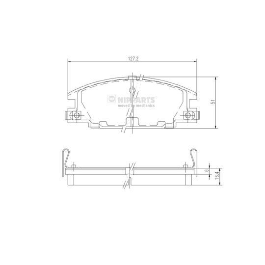 J3609004 - Brake Pad Set, disc brake 