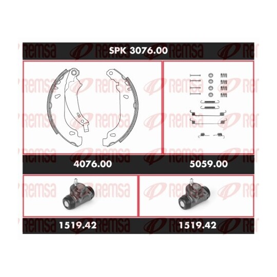 SPK 3076.00 - Brake Kit, drum brake 