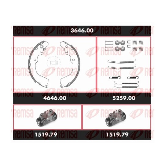 3646.00 - Brake Kit, drum brake 