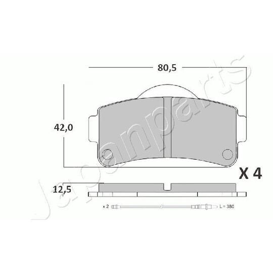 PA-MC01 - Brake Pad Set, disc brake 