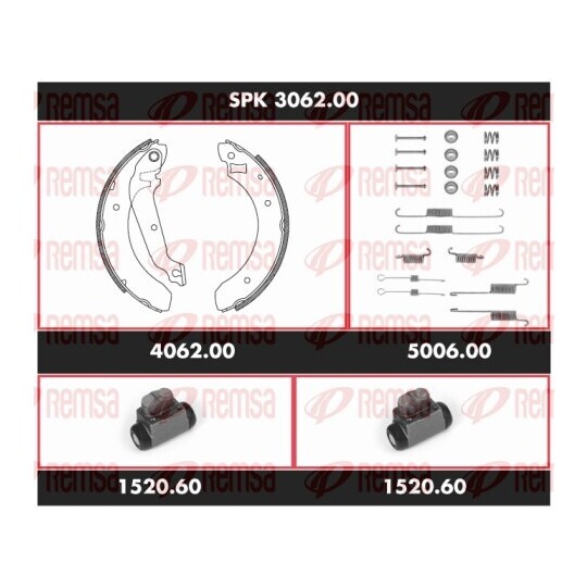 SPK 3062.00 - Pidurikomplekt,trummelpidur 