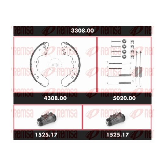 3308.00 - Brake Kit, drum brake 