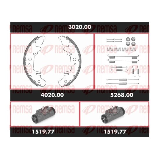 3020.00 - Pidurikomplekt,trummelpidur 