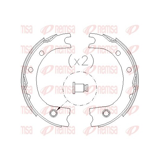 4725.00 - Brake Shoe, parking brake 