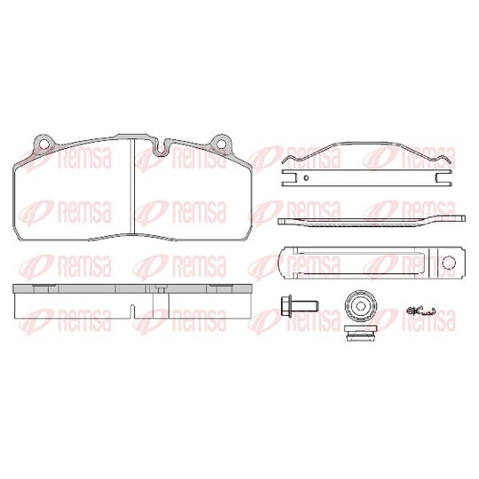 JCA 1316.80 - Brake Pad Set, disc brake 