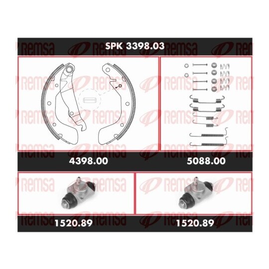 SPK 3398.03 - Brake Kit, drum brake 