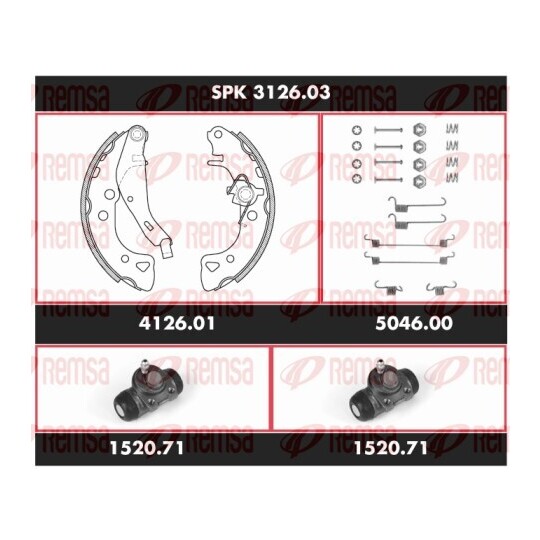 SPK 3126.03 - Bromssats, trumbroms 