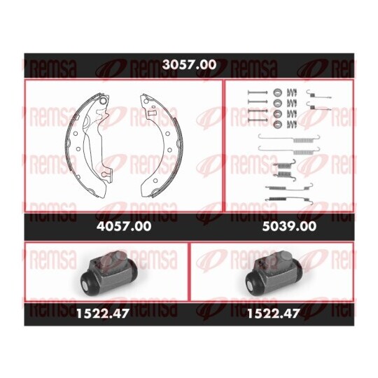 3057.00 - Bromssats, trumbroms 