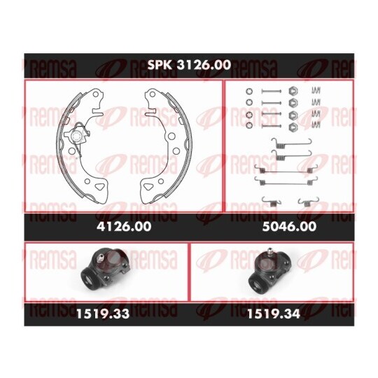 SPK 3126.00 - Brake Kit, drum brake 