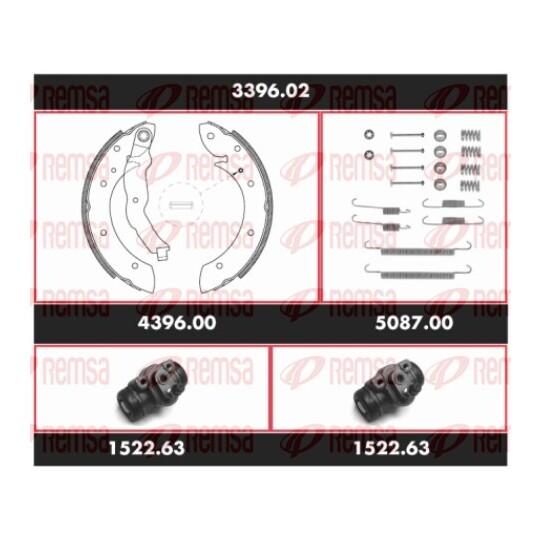 3396.02 - Brake Kit, drum brake 