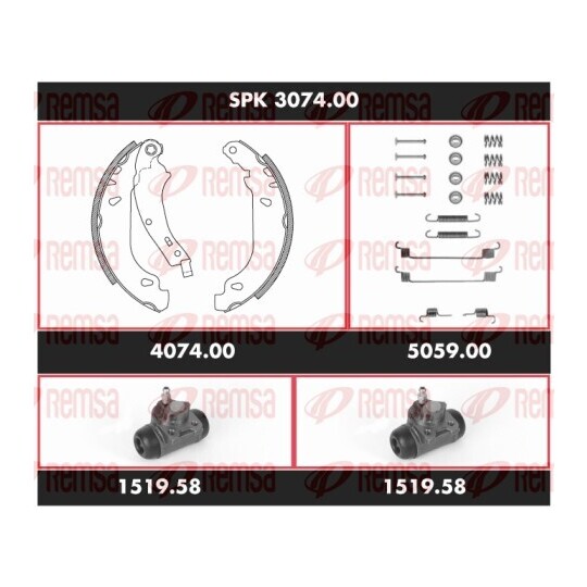 SPK 3074.00 - Bromssats, trumbroms 