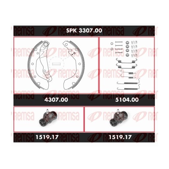 SPK 3307.00 - Brake Kit, drum brake 