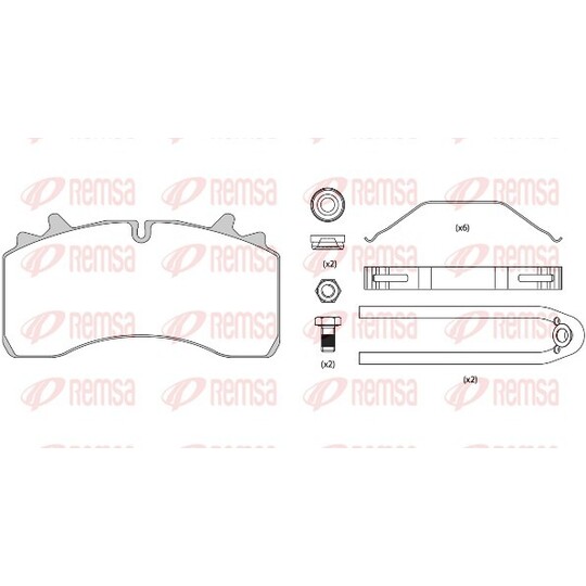 JCA 1075.80 - Brake Pad Set, disc brake 