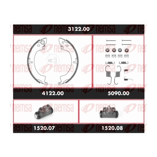 3122.00 - Brake Kit, drum brake 