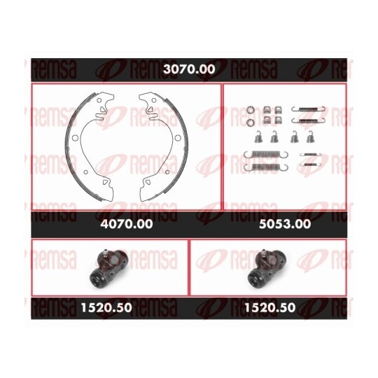 3070.00 - Pidurikomplekt,trummelpidur 