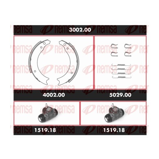 3002.00 - Pidurikomplekt,trummelpidur 