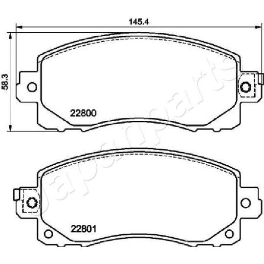 PA-713AF - Brake Pad Set, disc brake 