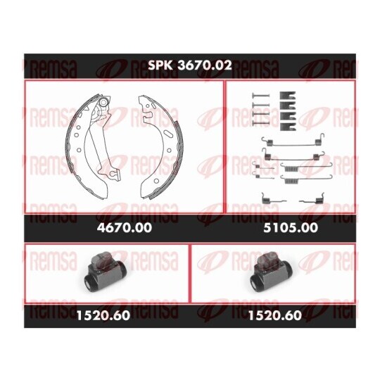 SPK 3670.02 - Bromssats, trumbroms 