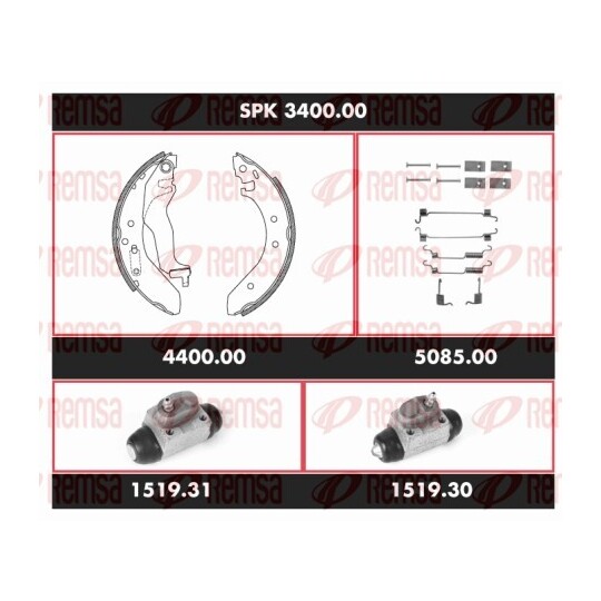 SPK 3400.00 - Bromssats, trumbroms 