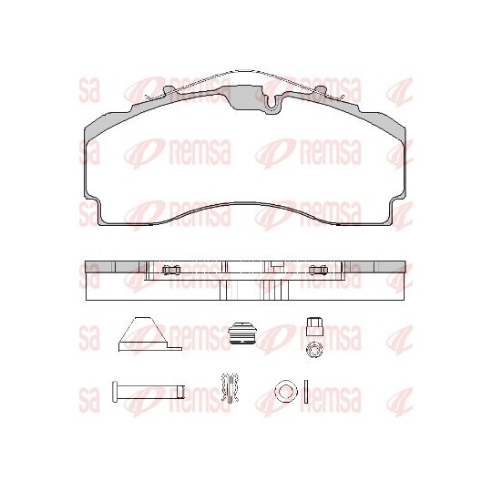 JCA 1704.80 - Brake Pad Set, disc brake 