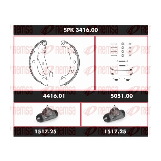 SPK 3416.00 - Brake Kit, drum brake 