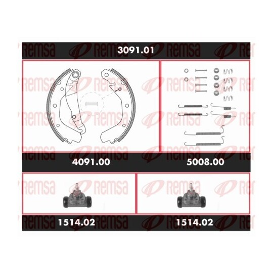 SPK 3091.01 - Bromssats, trumbroms 