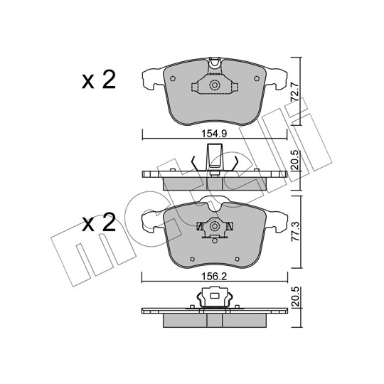 22-0813-0 - Brake Pad Set, disc brake 