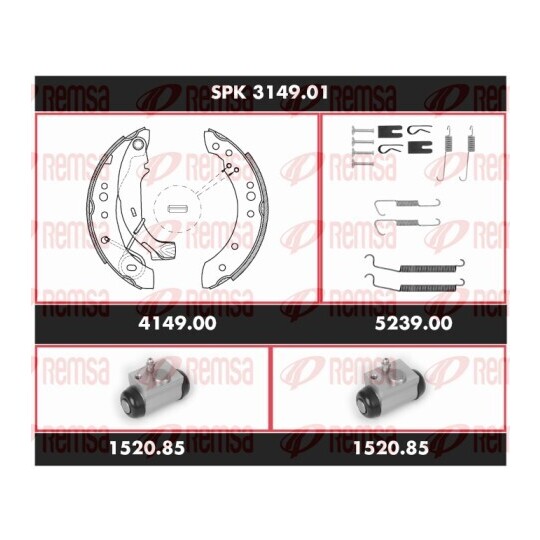 SPK 3149.01 - Brake Kit, drum brake 