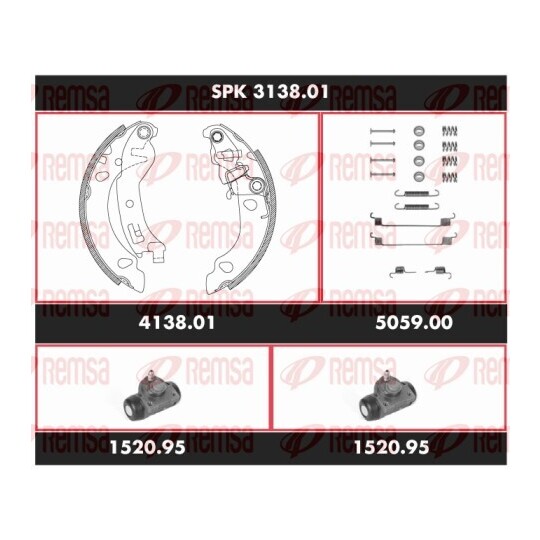 SPK 3138.01 - Brake Kit, drum brake 