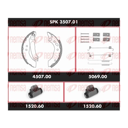 SPK 3507.01 - Brake Kit, drum brake 