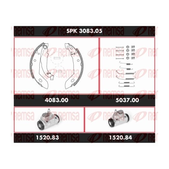 SPK 3083.05 - Pidurikomplekt,trummelpidur 