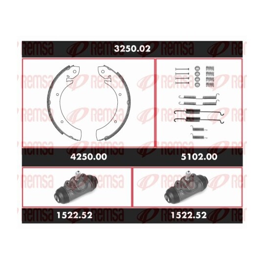 3250.02 - Brake Kit, drum brake 