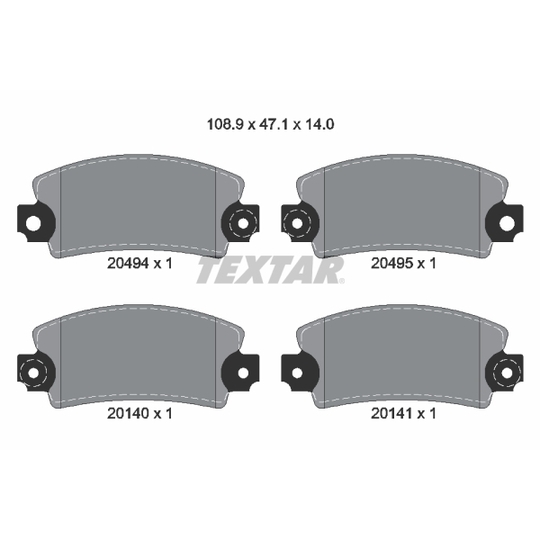 2049401 - Brake Pad Set, disc brake 